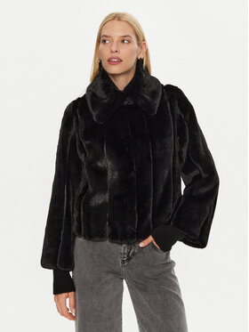 Patrizia Pepe Patrizia Pepe Кожено палто 2O0138/E5T7-K103 Черен Regular Fit