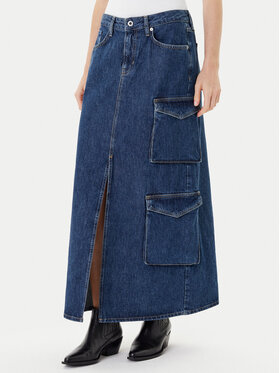Karl Lagerfeld Jeans Karl Lagerfeld Jeans Džínsová sukňa A3W12011 Modrá Regular Fit