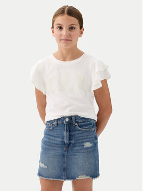 Gap Gap T-Shirt 883254 Bílá Regular Fit
