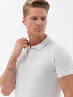 Ombre Ombre Polo S1746 Biały Regular Fit