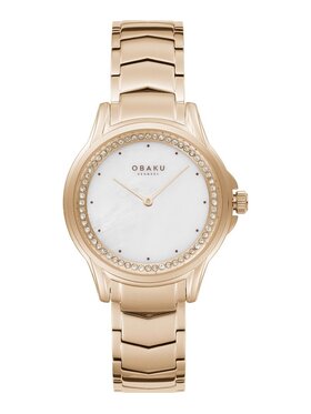 Obaku Obaku Zegarek V261LEVWSV Różowe złoto