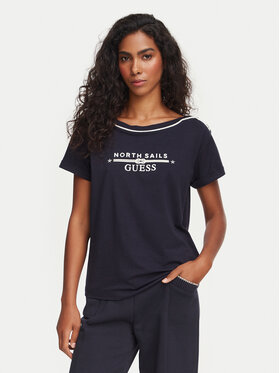Guess Guess Póló W6YI58 K5317 Sötétkék Regular Fit