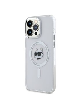 KARL LAGERFELD KARL LAGERFELD Etui na telefon IML Metal Choupette Head MagSafe Biały