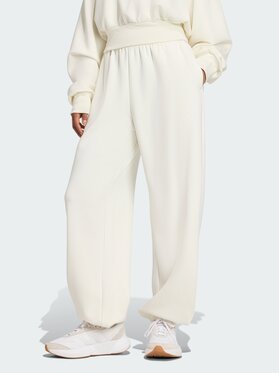 adidas adidas Spodnie materiałowe 151545 Biały Loose Fit