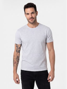 BASICLO BASICLO T-Shirt W-2325-25 Szary Regular Fit