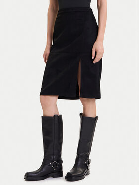 ONLY ONLY Fustă din imitație de piele Loline 15357433 Negru Regular Fit