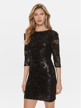 Kontatto Kontatto Коктейлна рокля BO350 Черен Slim Fit