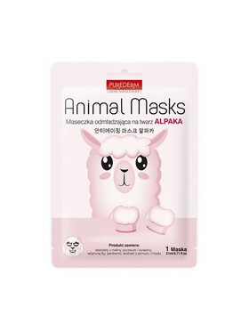 Purederm Purederm Maseczka na twarz ANIMAL ALPAKA Pielęgnacja na dzień