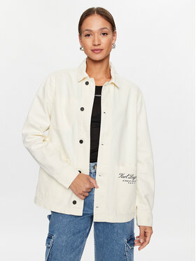 KARL LAGERFELD KARL LAGERFELD Jeans jakna 231W1680 Écru Oversize
