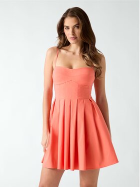 Guess Guess Sukienka codzienna 183868 Koralowy Classic Fit