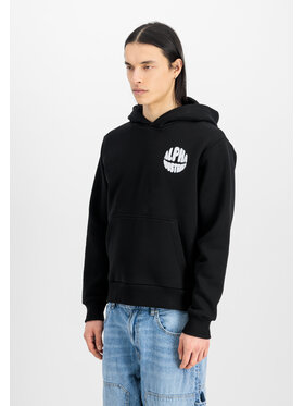 Alpha Industries Alpha Industries Bluza Logo Back Print Hoodie Czarny Regular Fit