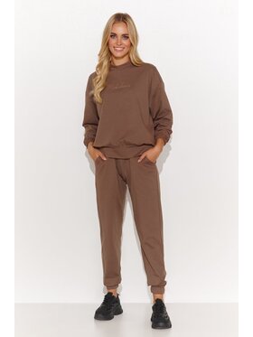 Makadamia Makadamia Dres M804 Brązowy Regular Fit