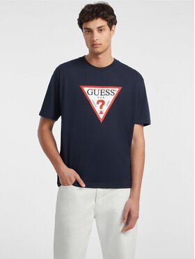 Guess Jeans Guess Jeans T-Shirt 165535 Modrá Classic Fit