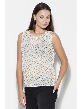 Lenitif Lenitif Bluzka K139 Écru Regular Fit
