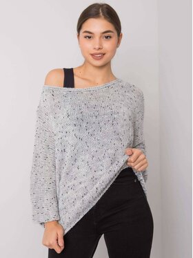 Och Bella Och Bella Sweter 185440 Szary Regular Fit