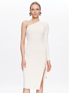 Elisabetta Franchi Elisabetta Franchi Abito da cocktail AM-91B-32E2-V480 Écru Slim Fit