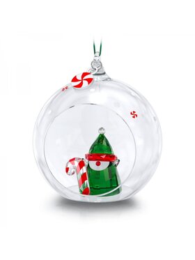 Swarovski Swarovski Ozdoba Bąbka Elf Świętego Mikołaja 5596383 Zielony