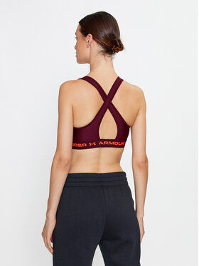 Under Armour Špotni Nedrček Ua Crossback Mid Bra 1361034 Bordo Rdeča Compression Fit