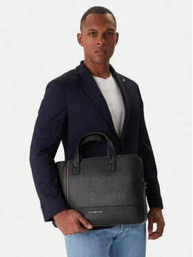 Tommy Hilfiger Tommy Hilfiger Taška na laptop Th Central Slim Computer Bag AM0AM13631 Čierna