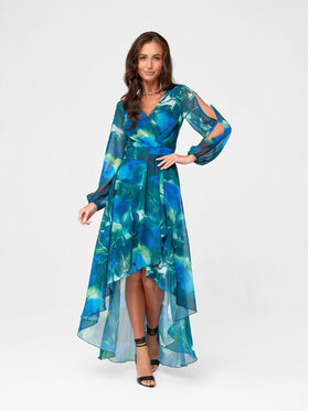 Roco Fashion Roco Fashion Sukienka koktajlowa Coralie Niebieski Regular Fit