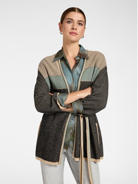 Elena Mirò Elena Mirò Sweter M090Z000855N0B2 Turkusowy Over Fit