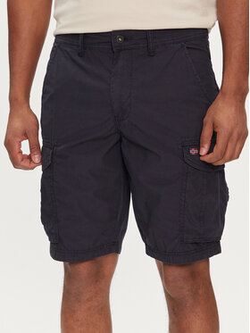 Napapijri Napapijri Pantalon scurți din material Noto 2.0 NP0A4HOQ Bleumarin Regular Fit