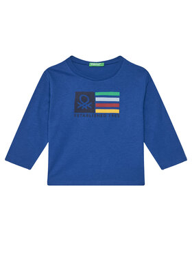 United Colors Of Benetton United Colors Of Benetton Blúzka 3I1XG10F2 Modrá Regular Fit