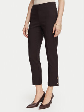 Rinascimento Rinascimento Capri püksid CFC0130137003 Tumepruun Slim Fit