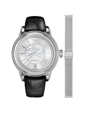 Aviator Aviator Zegarek V.1.33.0.250.4BM-SET Srebrny