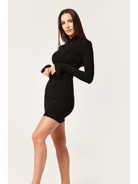 MANDRAGORA MANDRAGORA Sukienka dzianinowa Kiss&Tell Czarny Flexible Fit