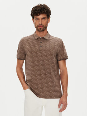 Michael Kors Michael Kors Polo CS550V85KS Brązowy Regular Fit