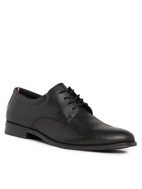 Tommy Hilfiger Tommy Hilfiger Обувки Casual Hilfiger Leather Shoe FM0FM05032 Черен