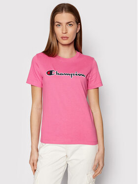 Champion Champion T-shirt Script Logo 114472 PS158 Rose Regular Fit