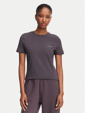 Guess Guess T-Shirt V6RI07 J1314 Brązowy ciemny Regular Fit