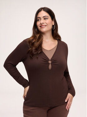 Fiorella Rubino Fiorella Rubino Blusa G00PL009621N0V2 Marrone Regular Fit