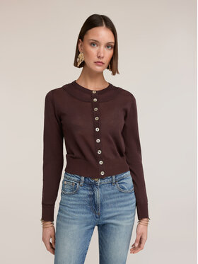 Motivi Motivi Sweter M301W004016N022 Brązowy Regular Fit