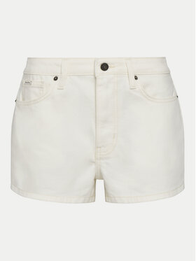 Guess Jeans Guess Jeans Pantaloni scurți de blugi W5GD0Y D5M62 Alb Regular Fit