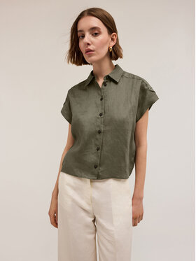 Motivi Motivi Camicia 5227W000473N035 Verde Regular Fit