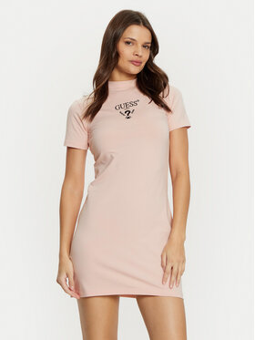 Guess Guess Kleid für den Alltag V4YK02 KCDH1 Rosa Regular Fit