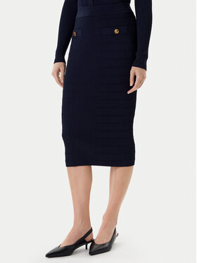 Guess Guess Mini sukňa W5YD66 Z0130 Tmavomodrá Slim Fit