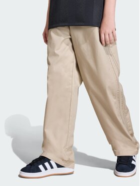 adidas adidas Spodnie materiałowe 158995 Beżowy Loose Fit