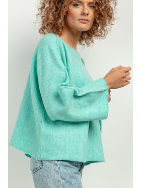 Tessita Tessita Sweter T418/6/OneSize Turkusowy Loose Fit