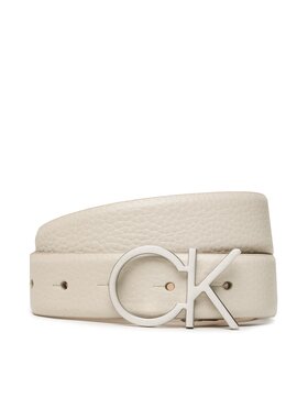 Calvin Klein Calvin Klein Dámský pásek Re-Lock Ck Logo Belt 30mm Pbl K60K610413 Béžová