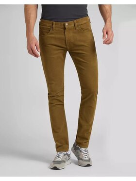 Lee Lee Spodnie materiałowe LUKE Brązowy Slim Fit