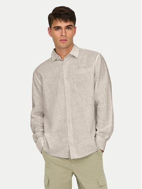 Only & Sons Only & Sons Košile Caiden 22031804 Béžová Regular Fit
