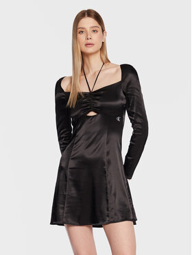 Calvin Klein Jeans Calvin Klein Jeans Kokteilinė suknelė J20J220386 Juoda Regular Fit
