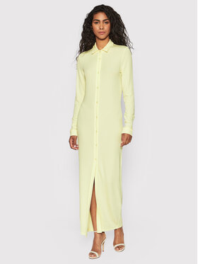 Calvin Klein Calvin Klein Sukienka koszulowa Fluid Crepe K20K203649 Żółty Slim Fit