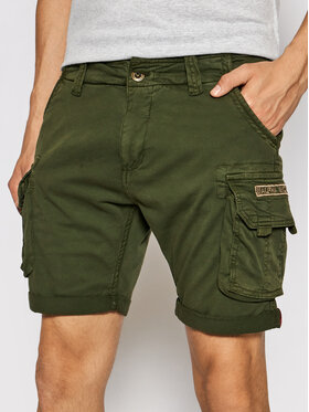 Alpha Industries Alpha Industries Pantalon scurți din material Crew 176203 Verde Slim Fit