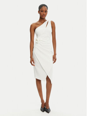 Rinascimento Rinascimento Rochie cocktail CFC0122878003 Alb Regular Fit