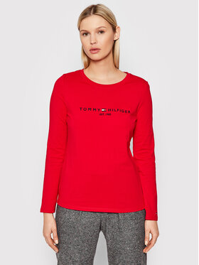 Tommy Hilfiger Tommy Hilfiger Bluse WW0WW30720 Rot Regular Fit
